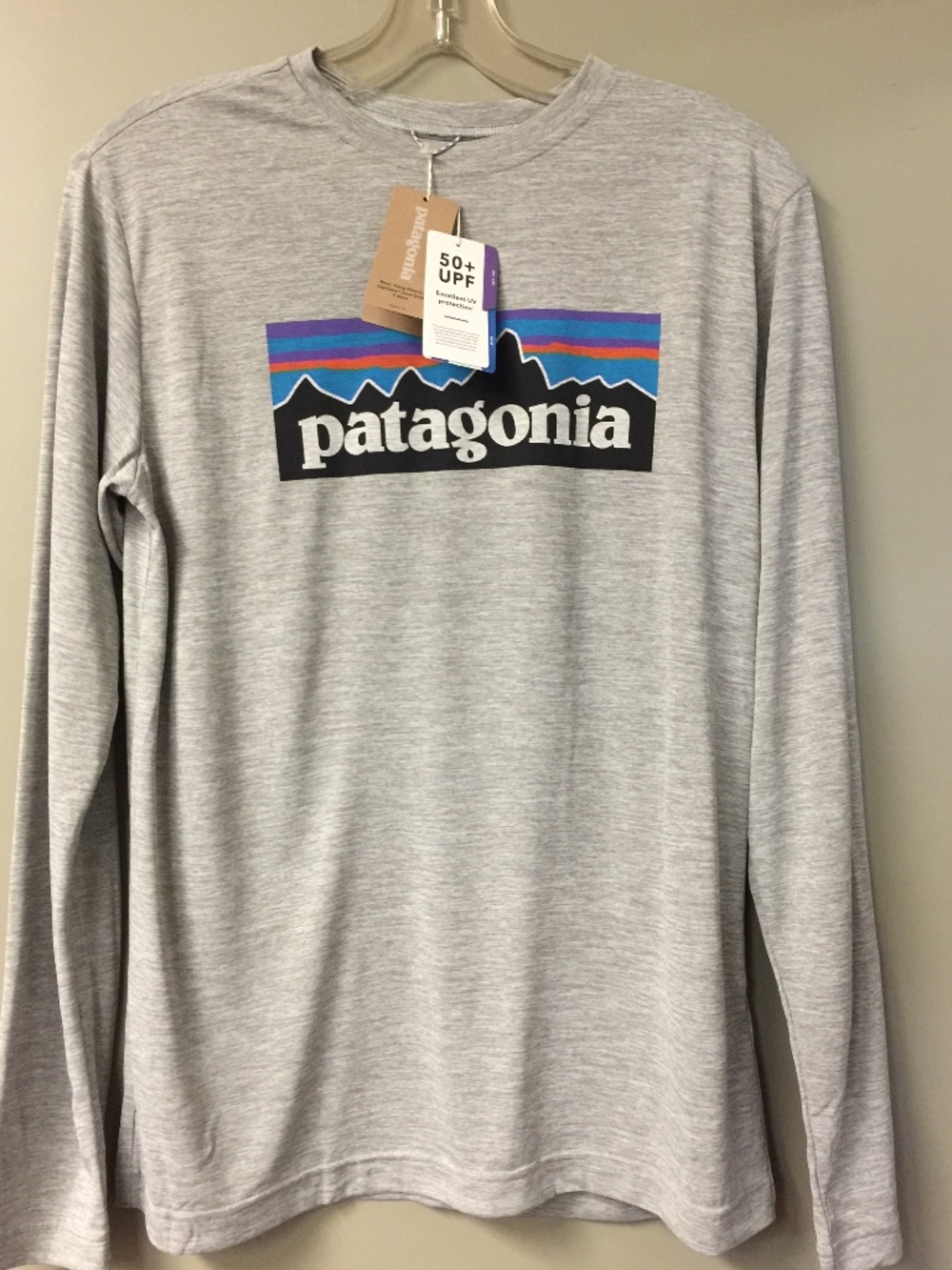 Boys' Long-Sleeved Capilene Cool Daily T-shirt-Patagonia-Grey-Regular Fit.